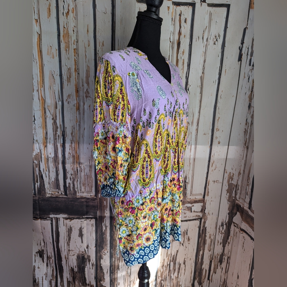 Anthropologie Fig and flower top
